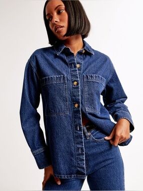 A&F Oversized Denim Shirt